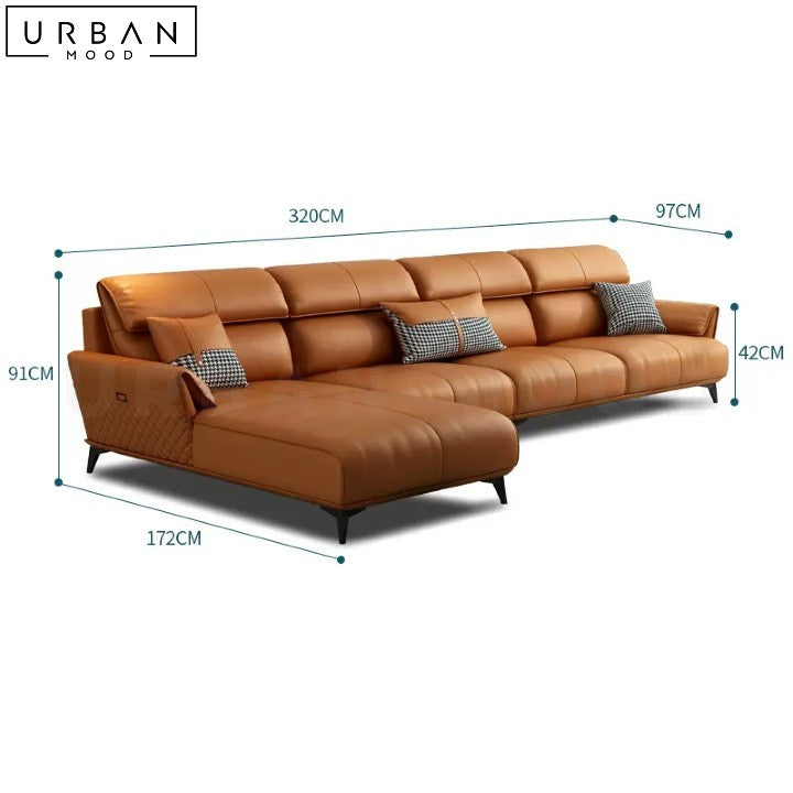 AYAH Modern Leather Sofa