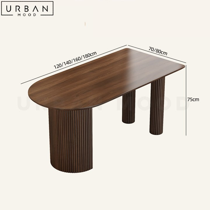 AZZY Modern Solid Wood Dining Table