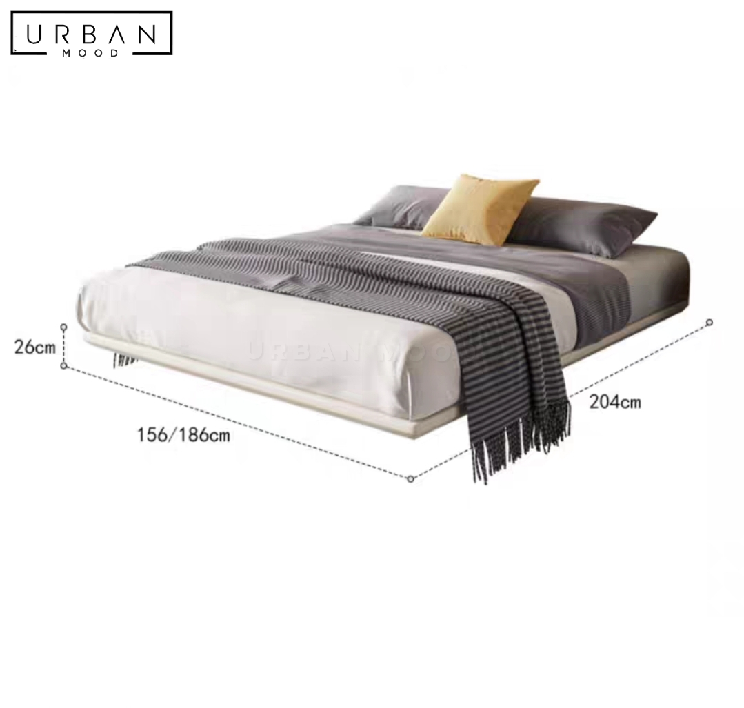 AIRE Modern Floating Leather Bedframe