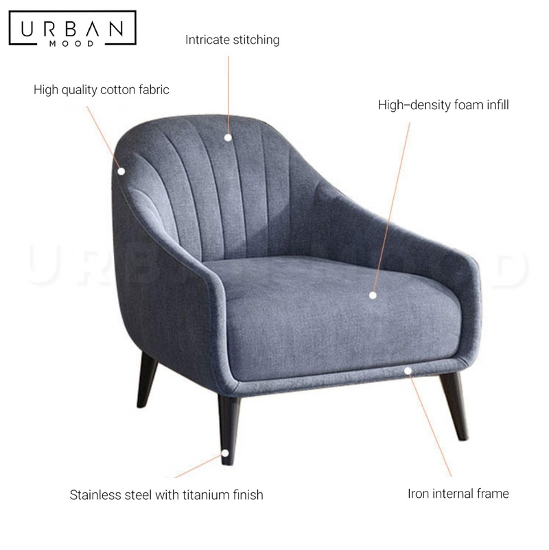 ARDEL Modern Fabric Armchair
