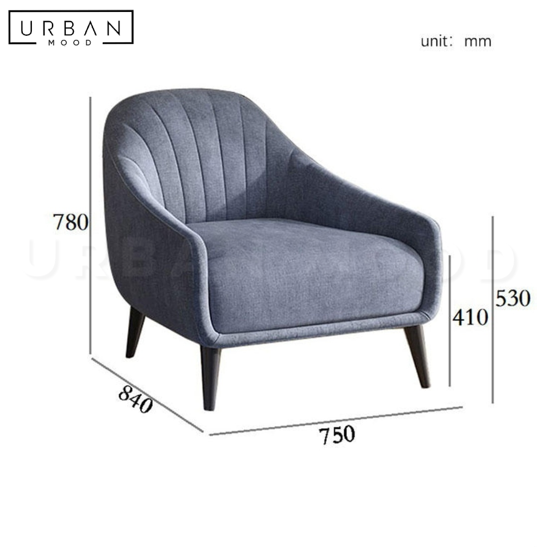 ARDEL Modern Fabric Armchair