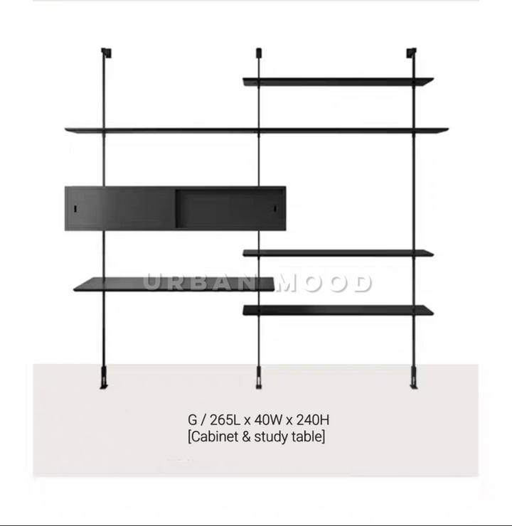 ARISTOTE Modern Solid Wood Shelf