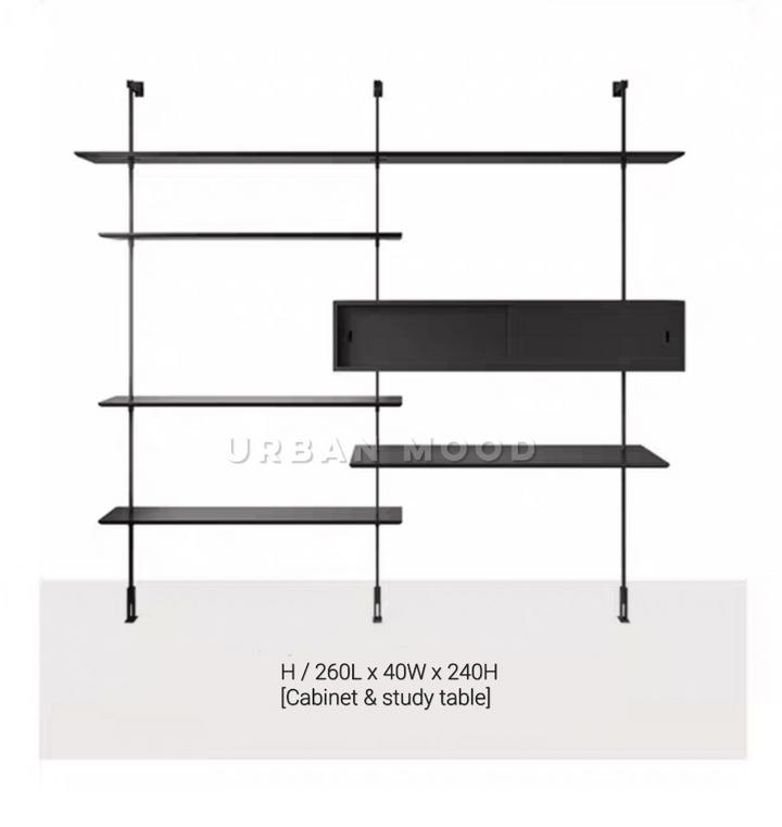 ARISTOTE Modern Solid Wood Shelf