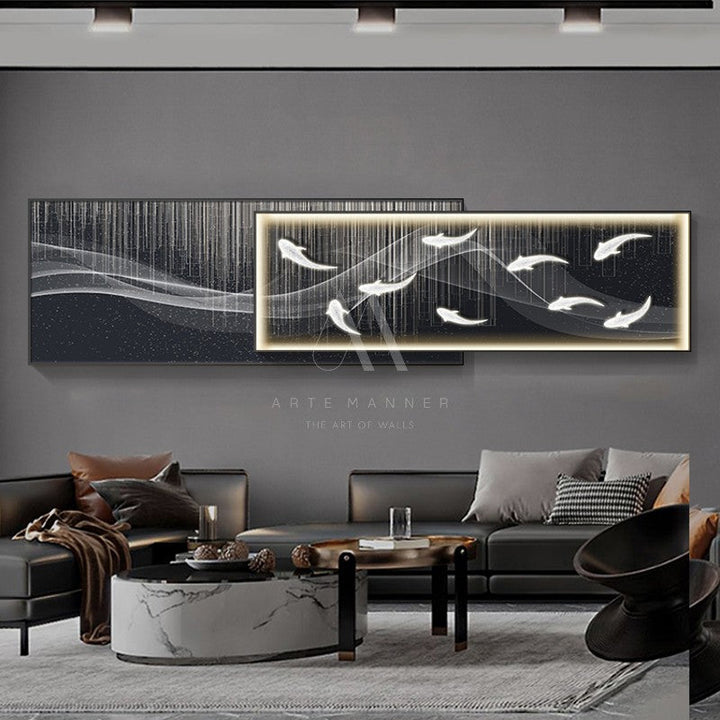 Temptation of the Light Modern LED Wall Art