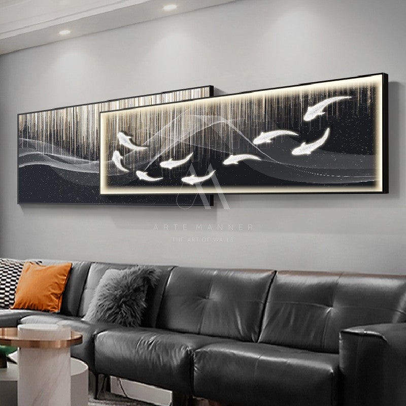 Temptation of the Light Modern LED Wall Art