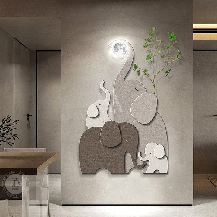 The Birth of the Mountain Modern 3D LED Wall Art