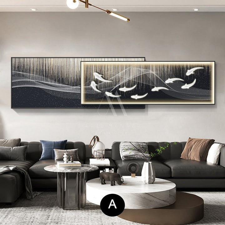 Temptation of the Light Modern LED Wall Art