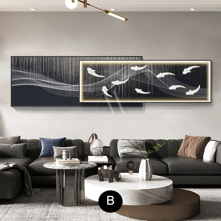 Temptation of the Light Modern LED Wall Art