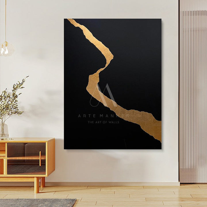 Lava Minimalist Abstract Oil Painting