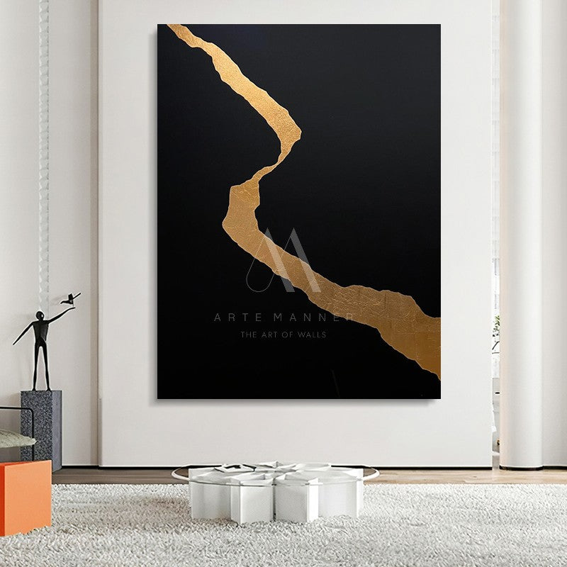 Lava Minimalist Abstract Oil Painting