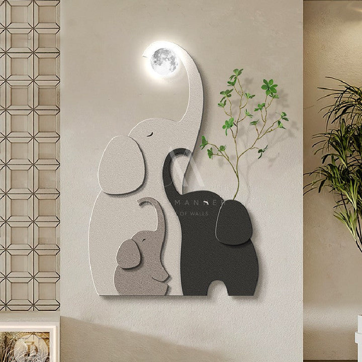 The Birth of the Mountain Modern 3D LED Wall Art