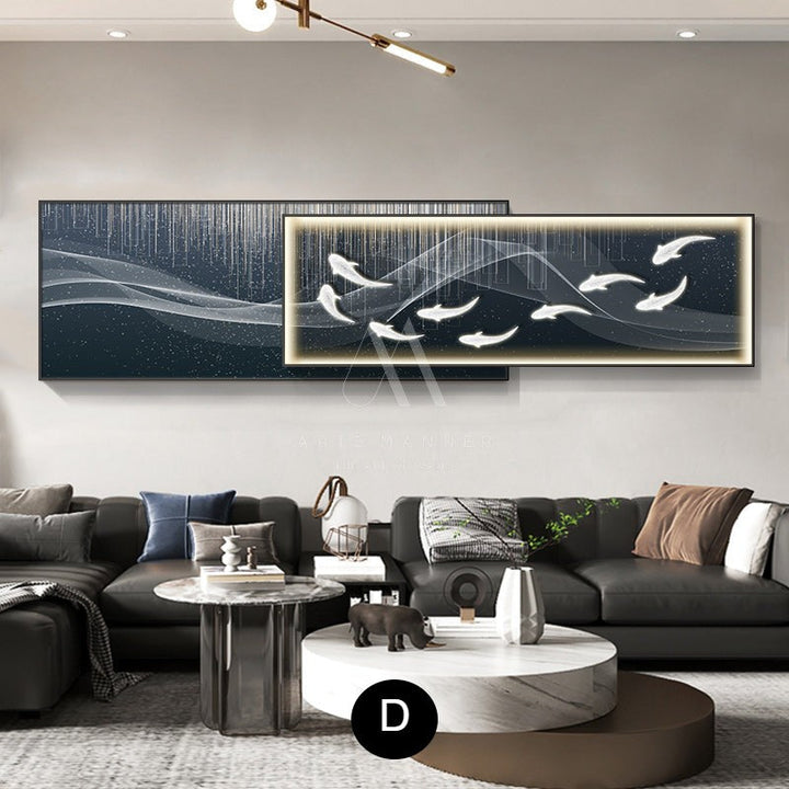 Temptation of the Light Modern LED Wall Art