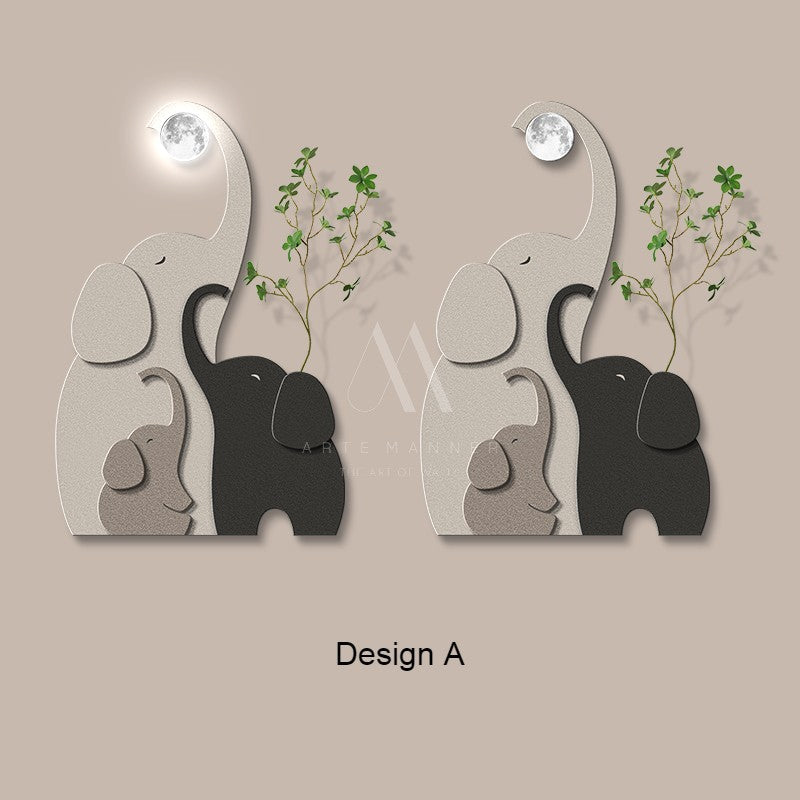 The Birth of the Mountain Modern 3D LED Wall Art