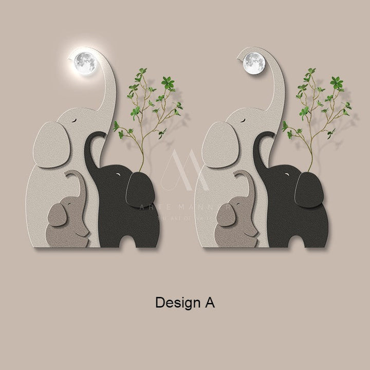 The Birth of the Mountain Modern 3D LED Wall Art