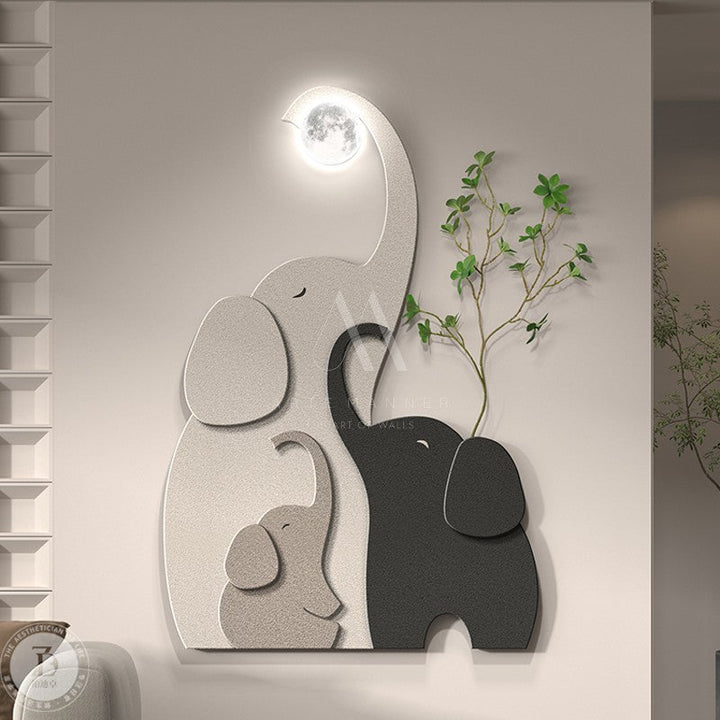 The Birth of the Mountain Modern 3D LED Wall Art