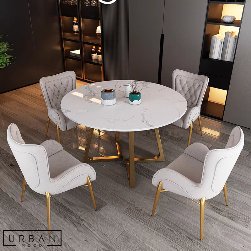 ASHLEY Modern Round Marble Dining Table