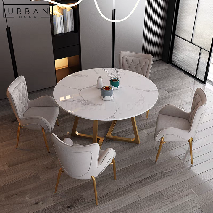 ASHLEY Modern Round Marble Dining Table