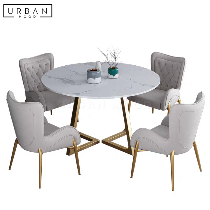 ASHLEY Modern Round Marble Dining Table