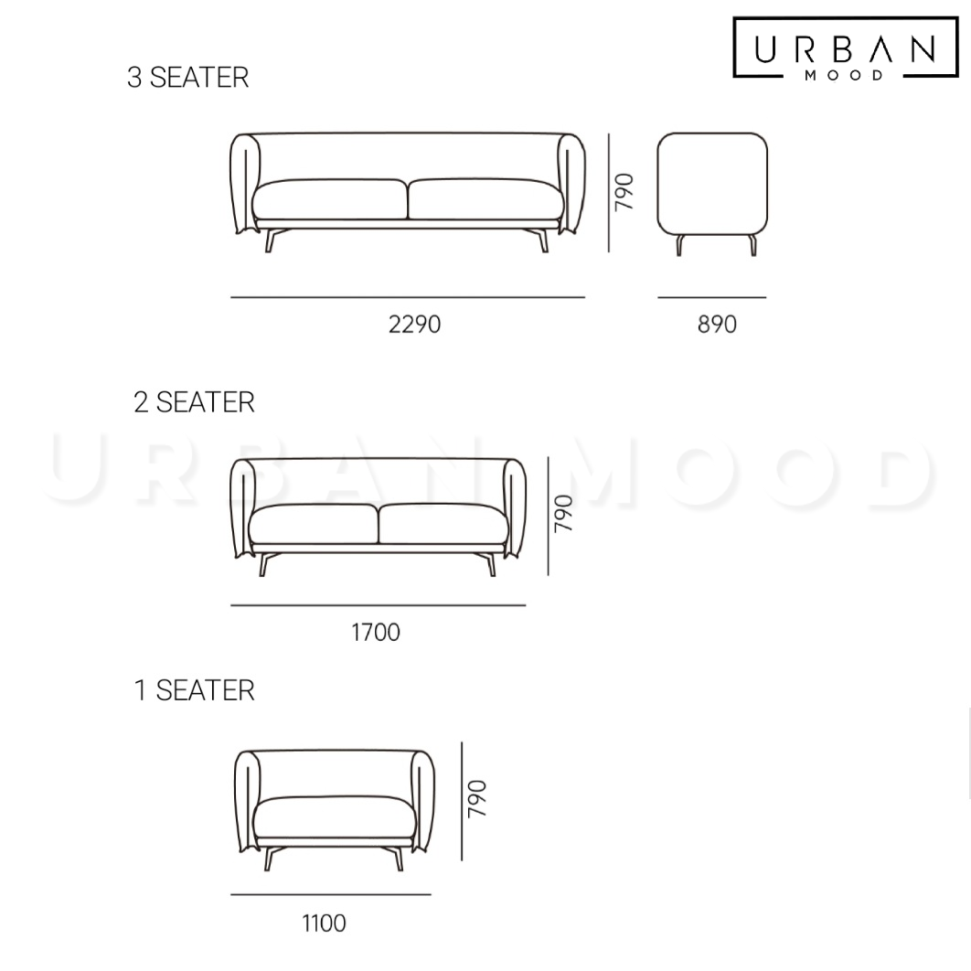 AUDRE Modern Fabric Sofa