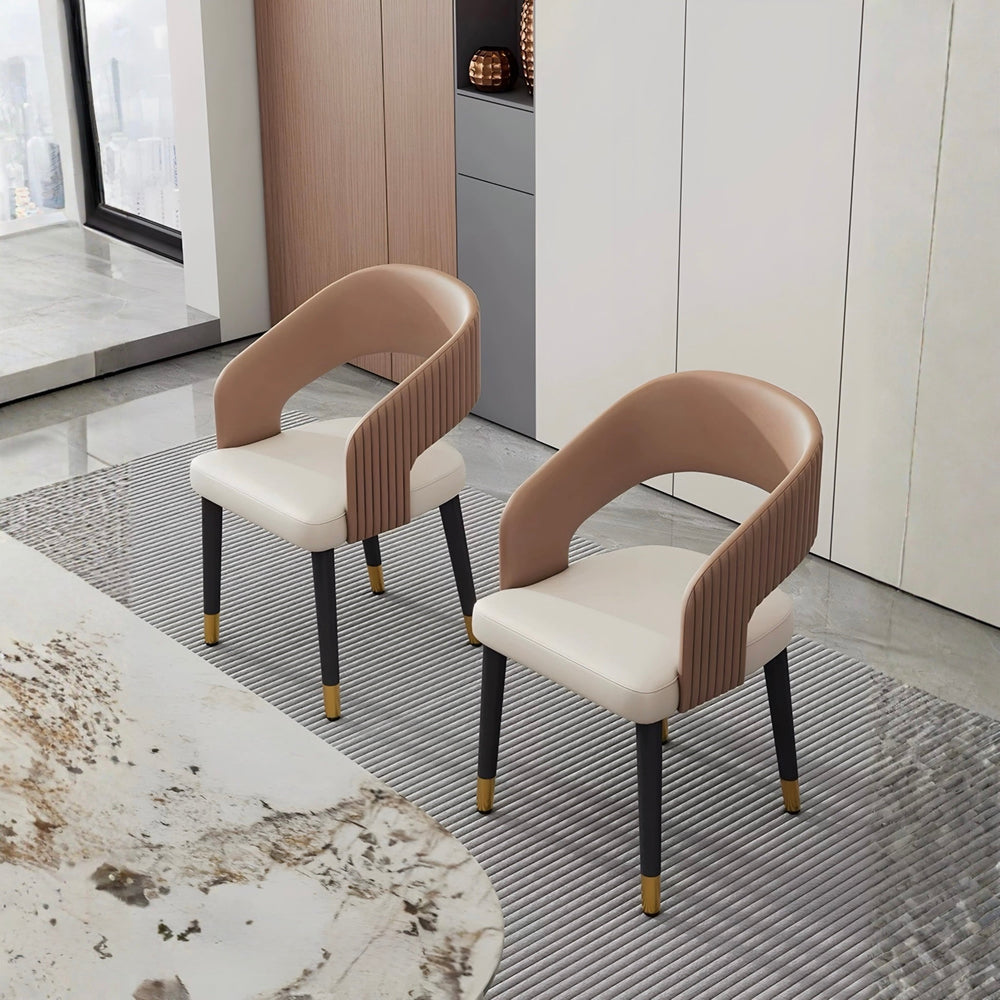 ADRIANA Modern Leather Dining Chair - Cassa Haus Singapore