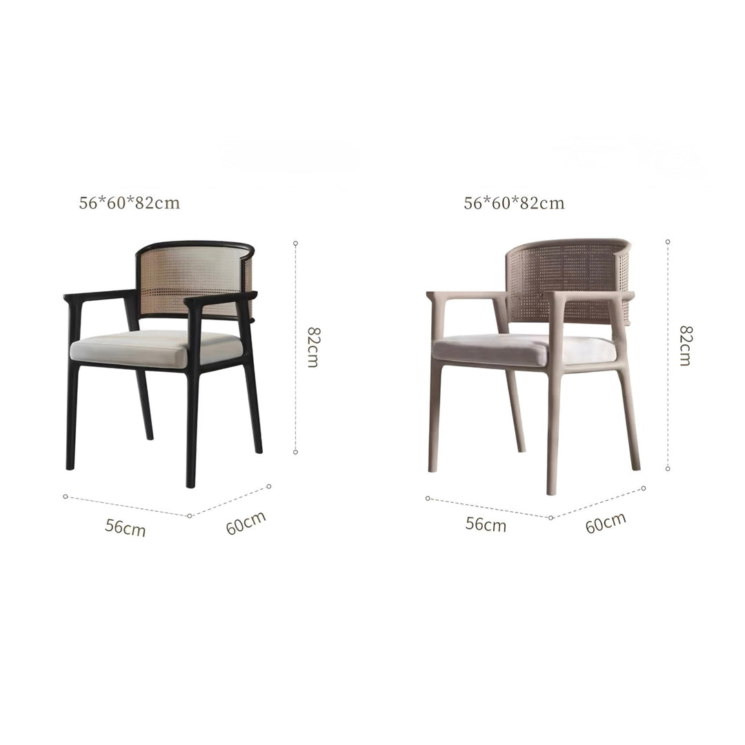CANEVRA Rustic Rattan Dining Chair - Cassa Haus Singapore