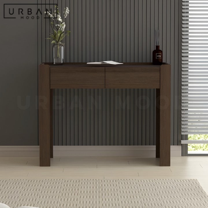 BADON Rustic Solid Wood Vanity Table