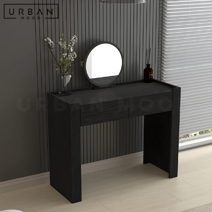 BADON Rustic Solid Wood Vanity Table