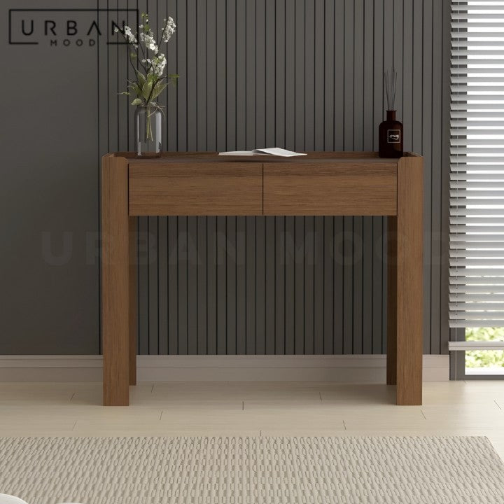 BADON Rustic Solid Wood Vanity Table