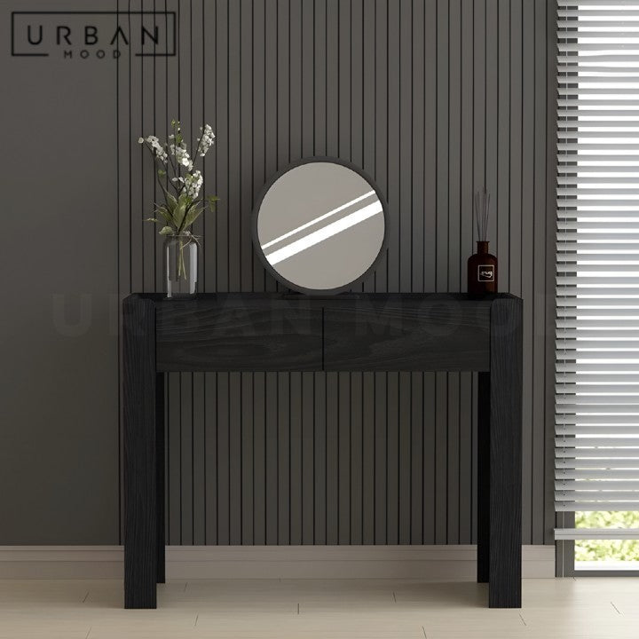 BADON Rustic Solid Wood Vanity Table