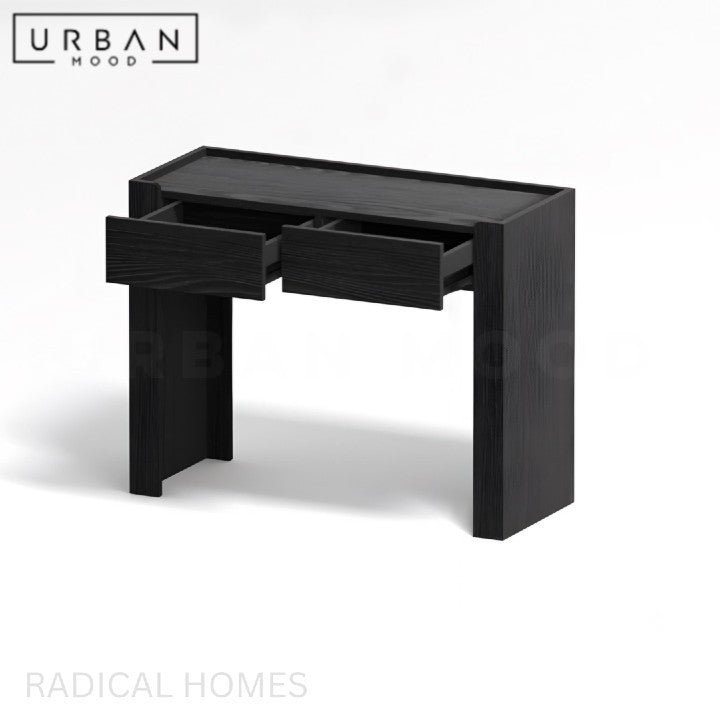 BADON Rustic Solid Wood Vanity Table