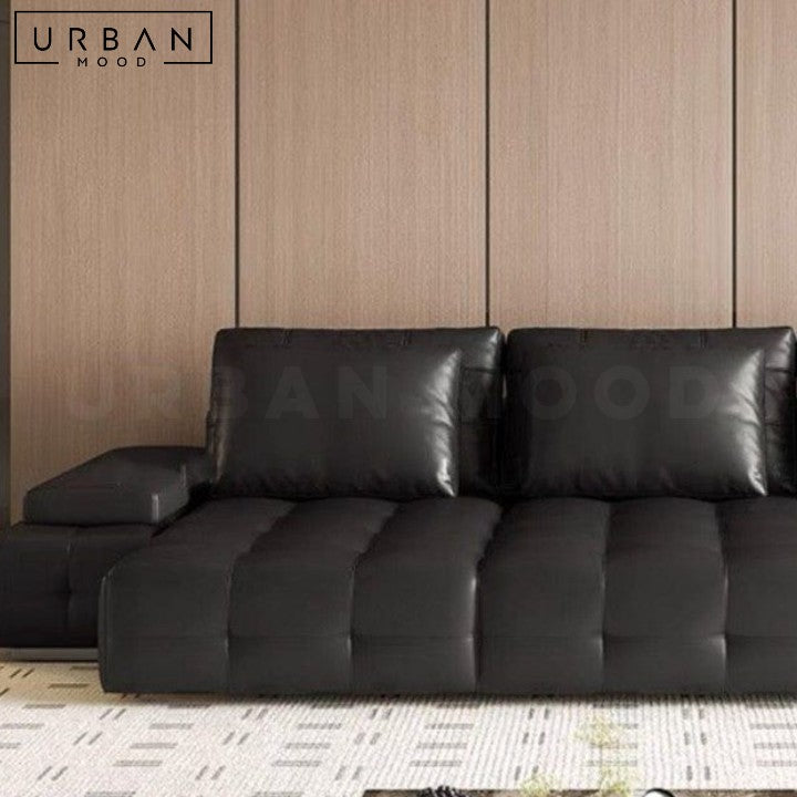 BAETENS Electric Leather Sofa Bed