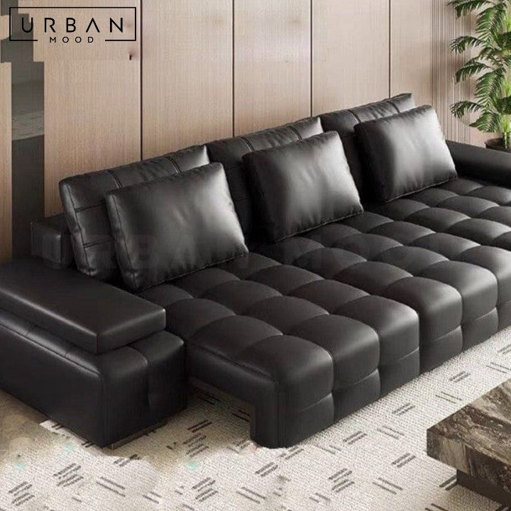 BAETENS Electric Leather Sofa Bed