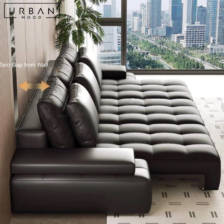 BAETENS Electric Leather Sofa Bed
