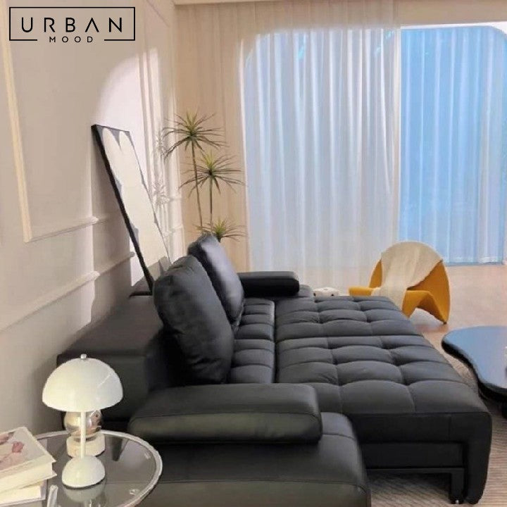 BAETENS Electric Leather Sofa Bed