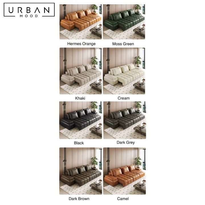 BAETENS Electric Leather Sofa Bed