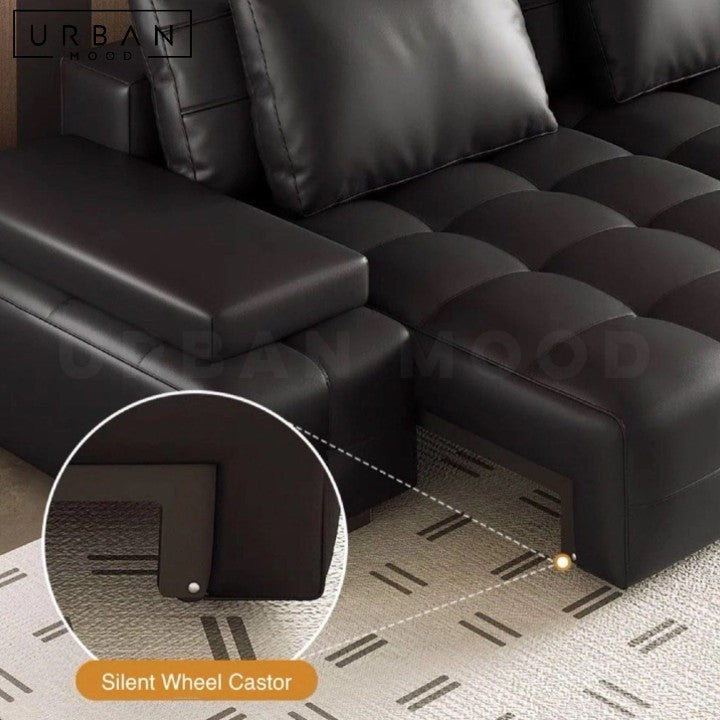 BAETENS Electric Leather Sofa Bed