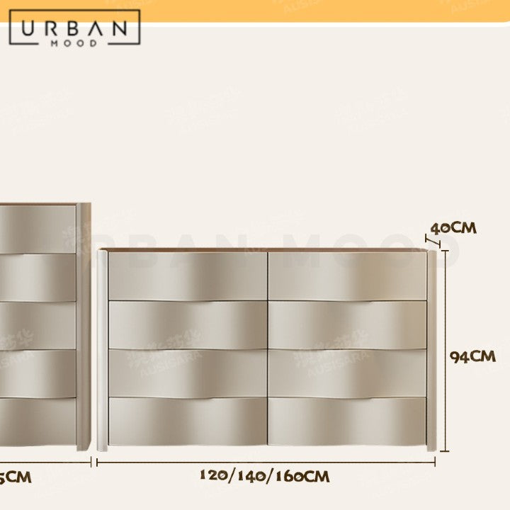 BAGER Modern Solid Wood Chest of Drawers