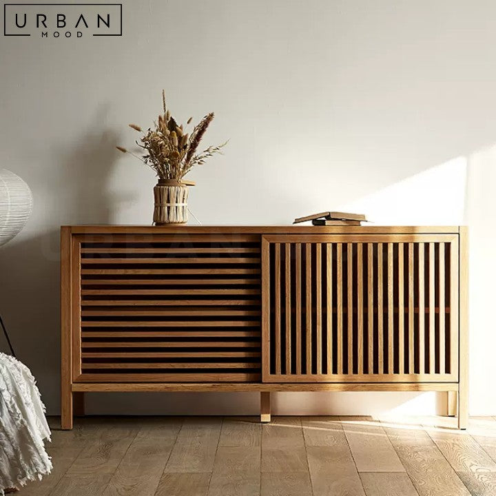 BANEGA Japandi Solid Wood Sideboard