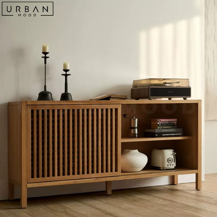 BANEGA Japandi Solid Wood Sideboard