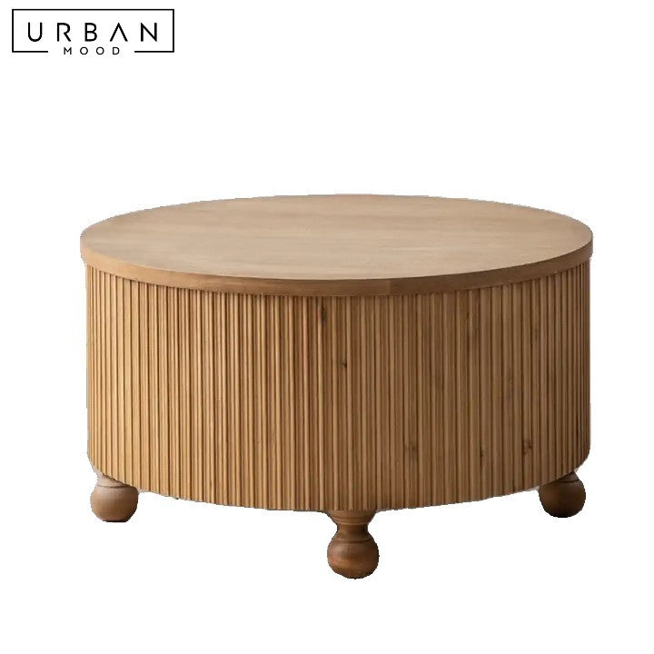 BARBIER Vintage Round Storage Coffee Table
