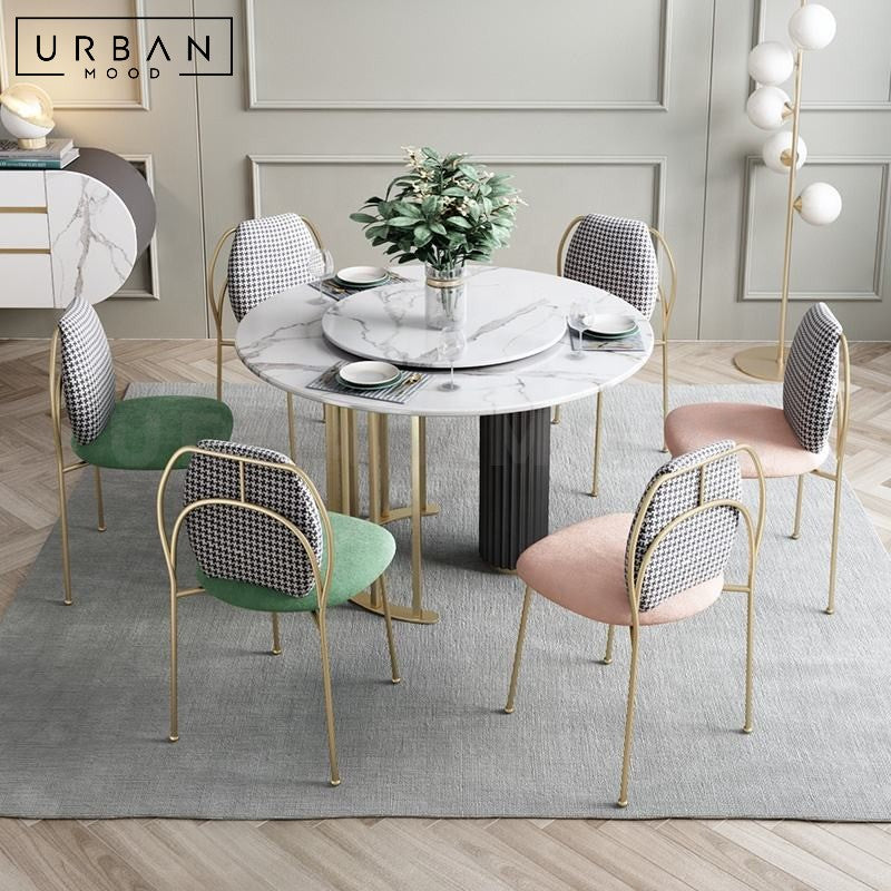 BARRON Modern Round Marble Dining Table