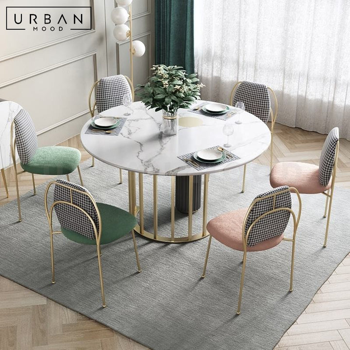 BARRON Modern Round Marble Dining Table