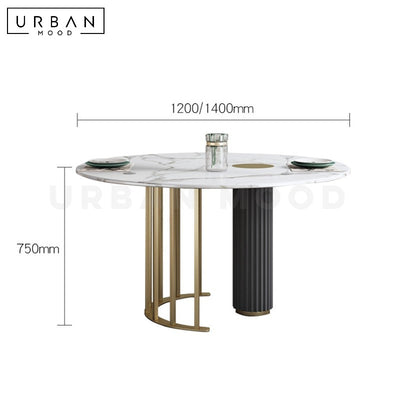 BARRON Modern Round Marble Dining Table