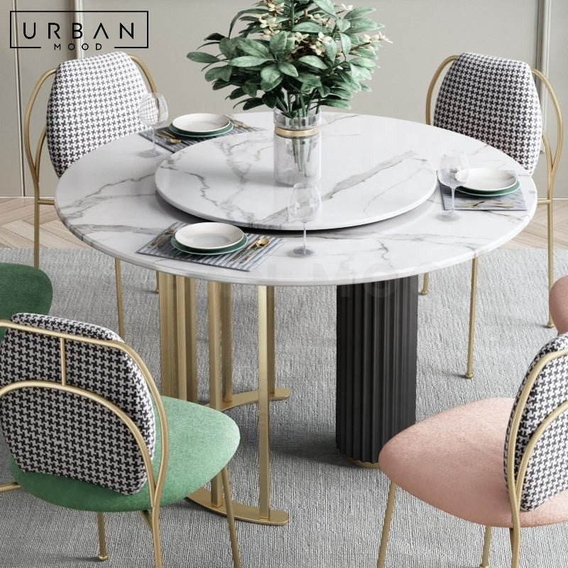 BARRON Modern Round Marble Dining Table