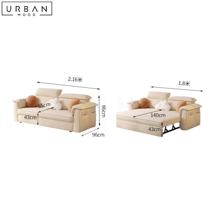 SANDO Modern Fabric Sectional Sofa