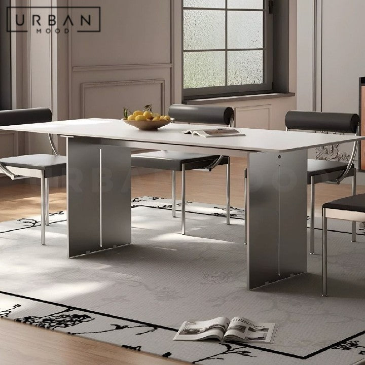BEKELE Modern Stainless Steel Dining Table
