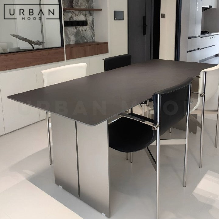 BEKELE Modern Stainless Steel Dining Table