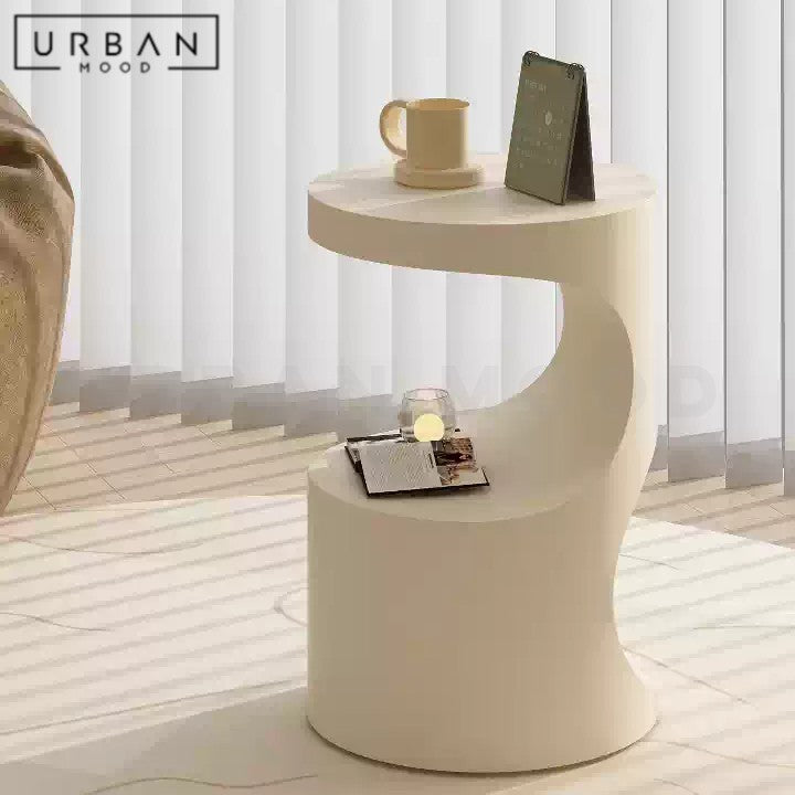 BELEN Wabi Sabi Travertine Side Table