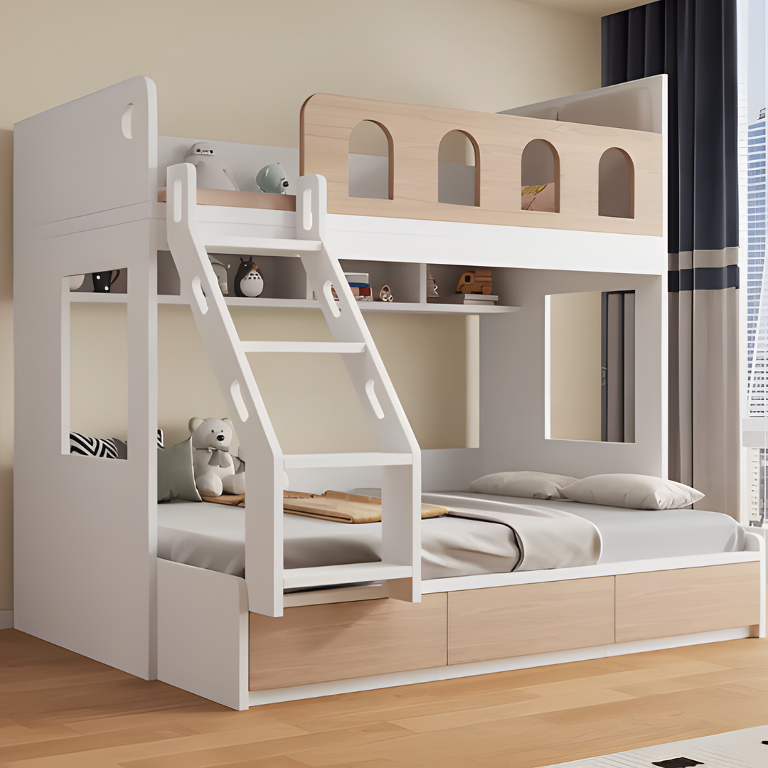 BELVE Modern Solid Wood Double Decker Bedframe - Urban Mood Singapore