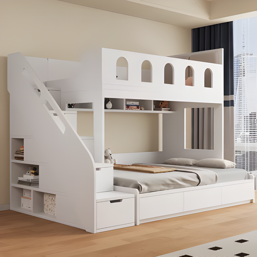 BELVE Modern Solid Wood Double Decker Bedframe - Urban Mood Singapore